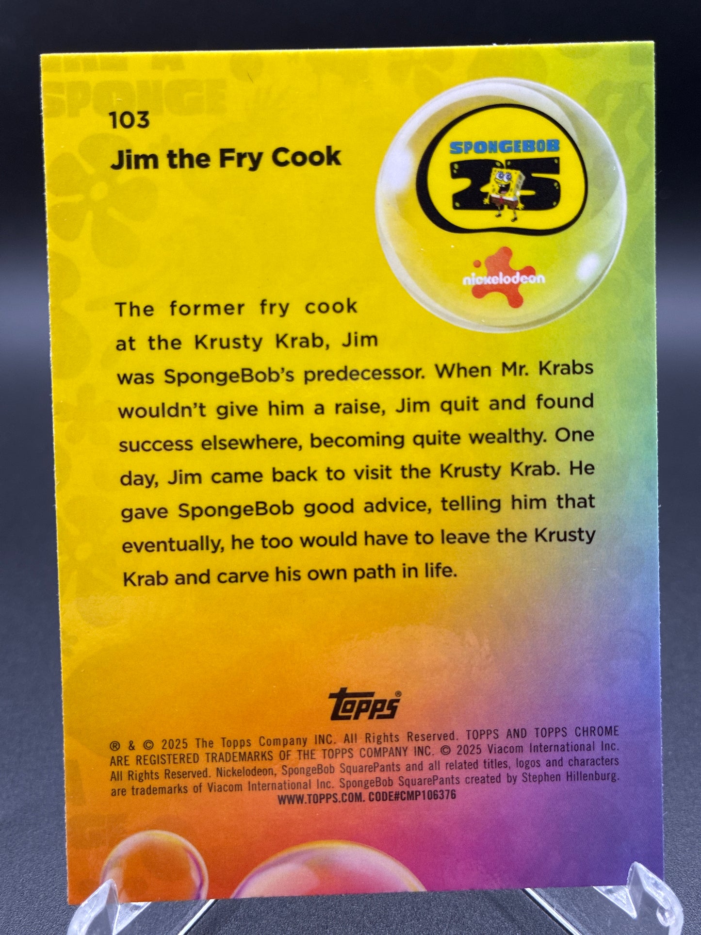 Topps Chrome: Jim The Frycook 048/175 (Wave Refractor) 25TH Anniversary