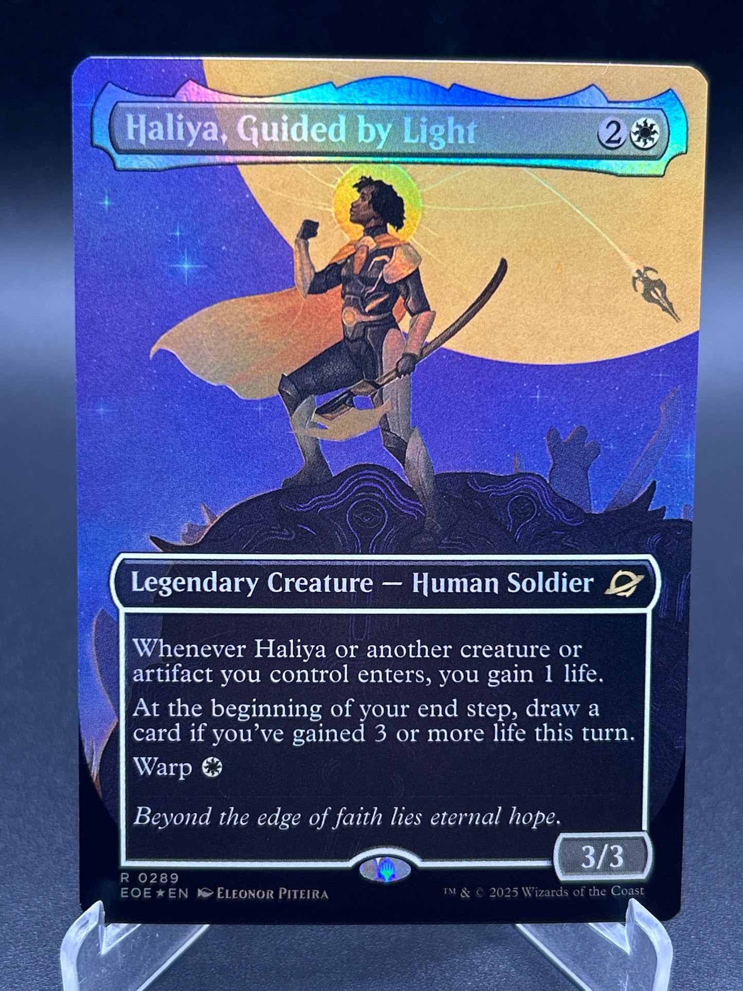 MTG TCG: Haliya, Guided by Light (Borderless)(Foil) R 0289 EOE: Edge of Eternities