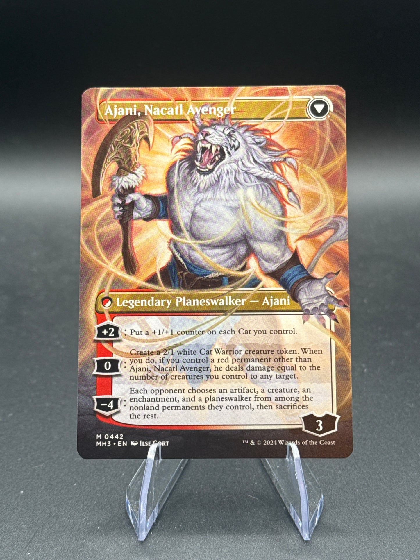 MTG TCG: Ajani, Nacatl Pariah M 0442 (Borderless) - Modern Horizons 3 (MH3)