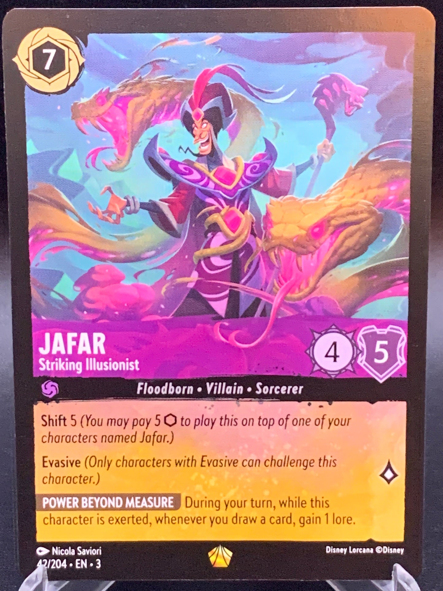 Lorcana TCG: Jafar Striking Illusionist 42/204 Into the Inklands