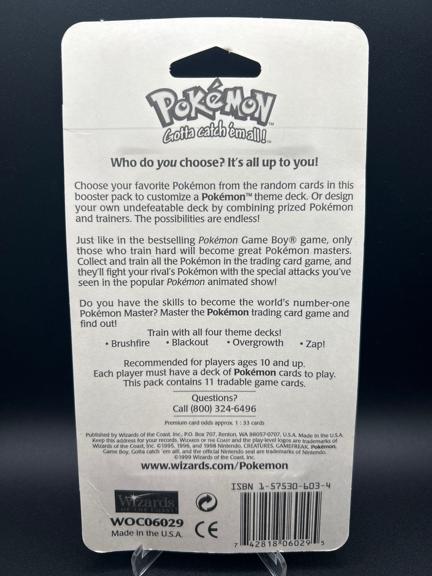 Pokémon TCG: Base Set - Blister Booster Pack WOTC Sealed - Charizard - 34.00g