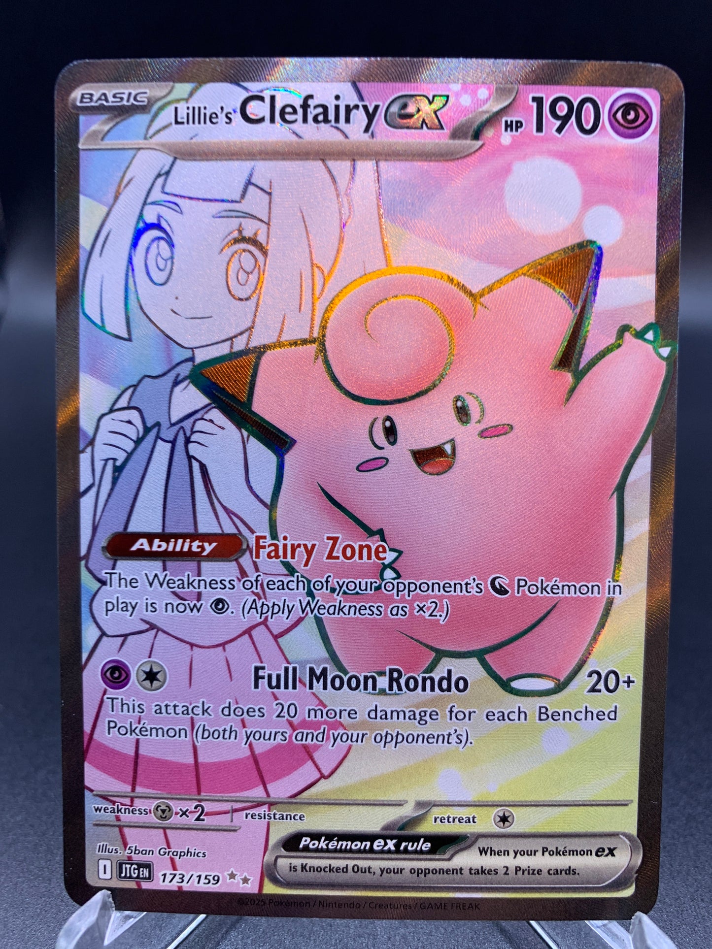 Pokémon TCG: 2025 Lillie's Clefairy ex 173/159 SV: Journey Together