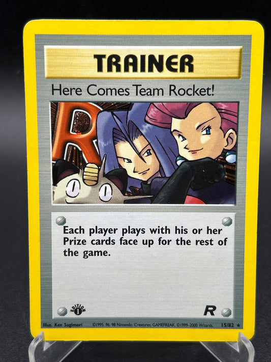 Pokémon TCG: 2000 Here Comes Team Rocket! 15/82 Team Rocket 1st Edition Holo
