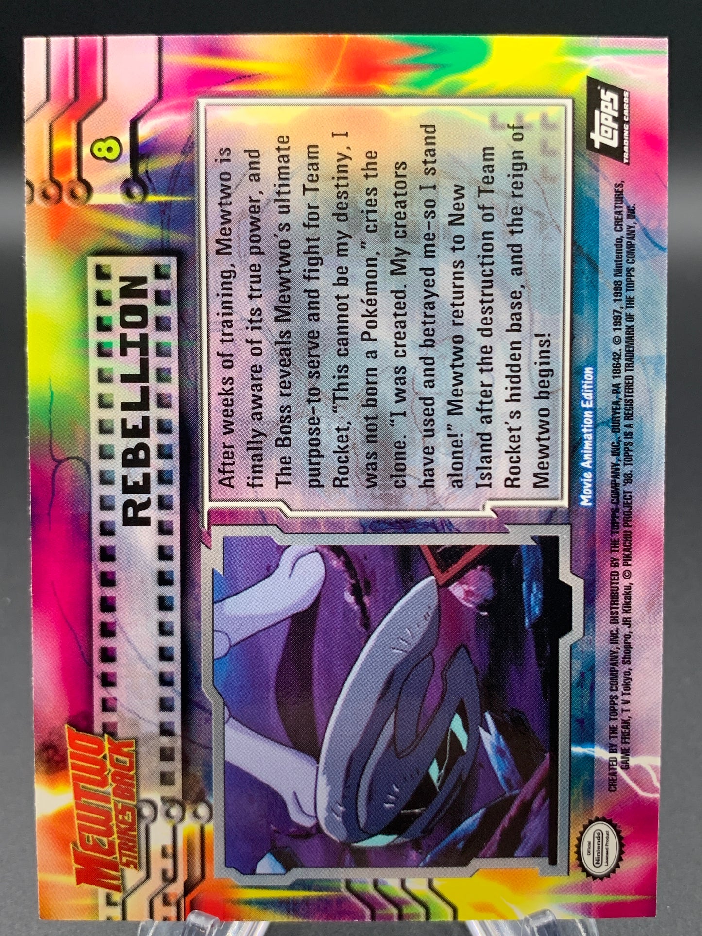 Pokémon TCG: Topps Pokémon Rebellion - #8 - Mewtwo Strikes Back Movie Animation Edition