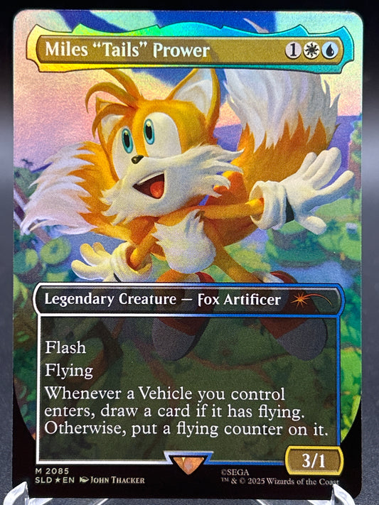 MTG TCG: Miles "Tails" Prower (Rainbow Foil) M 2085 SLD: Secret Lair Drop Series (Secret Lair x Sonic)