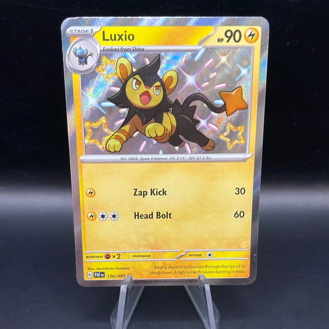 Pokémon TCG: 2024 Luxio 136/091 S&V Paldean Fates Baby Shiny
