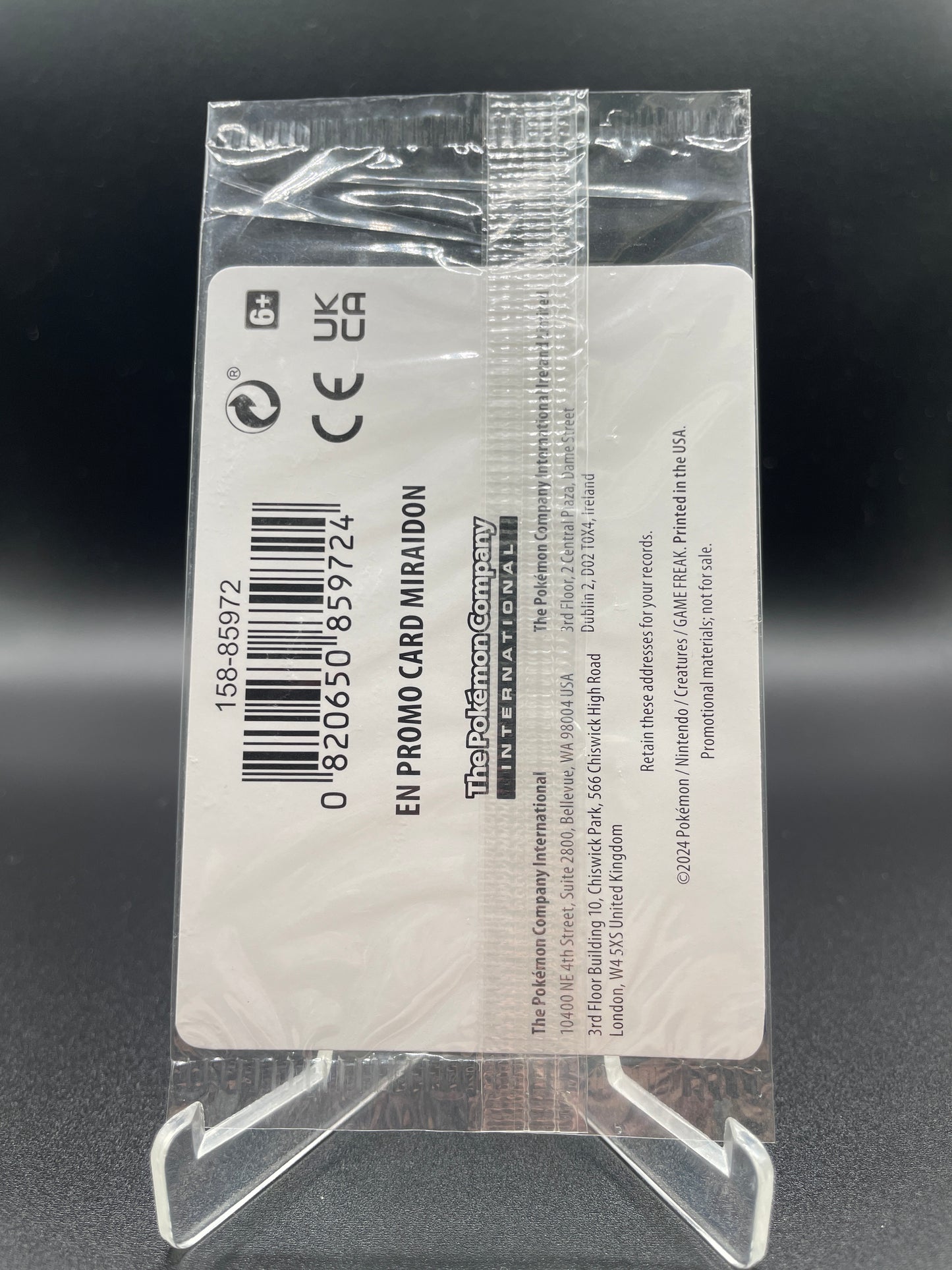 Pokémon TCG: 2024 Miraidon 121/162 Temporal Forces Best Buy Promo Sealed