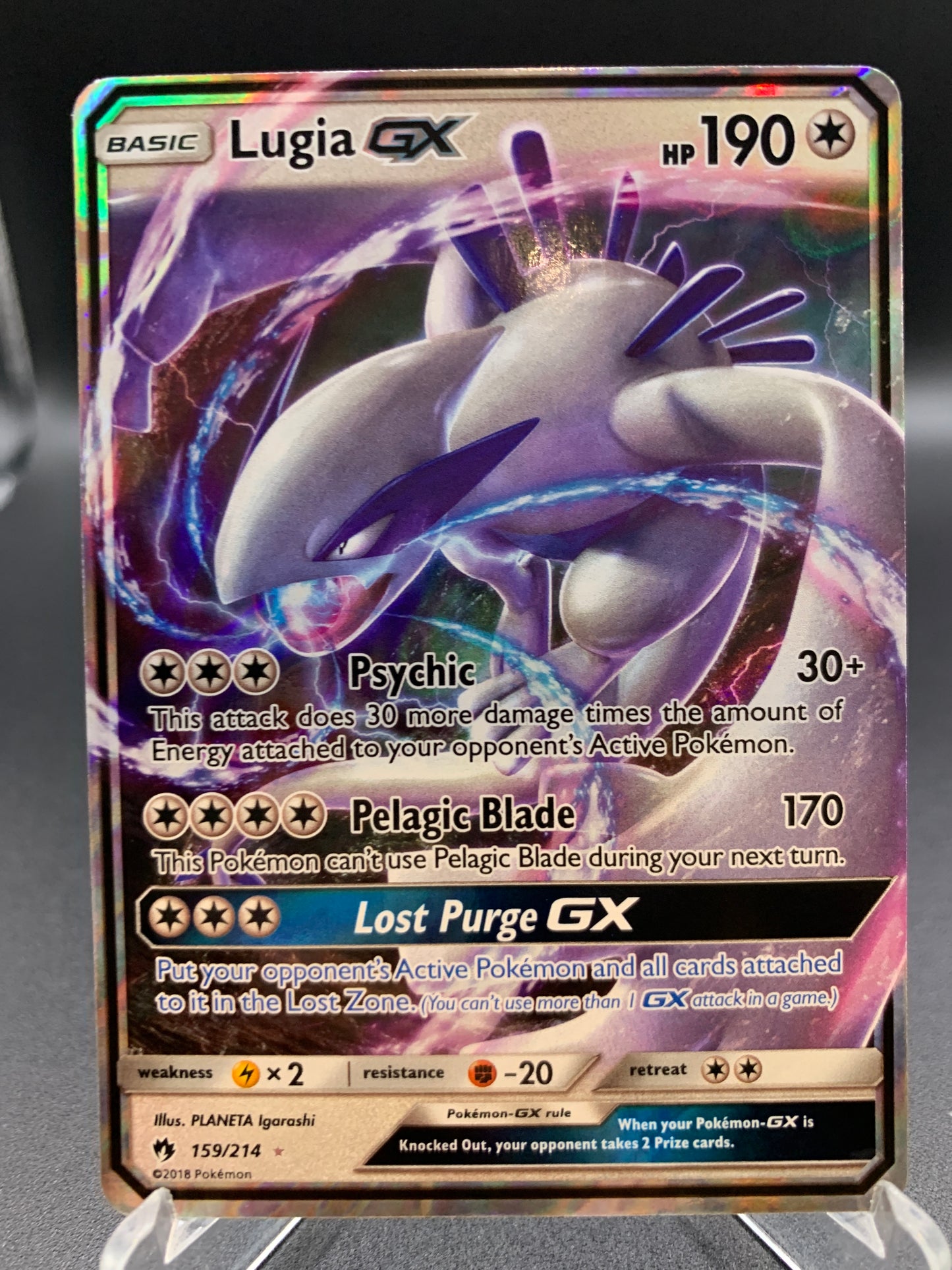 Pokémon TCG: 2018 Lugia GX 159/214 S&M: Lost Thunder