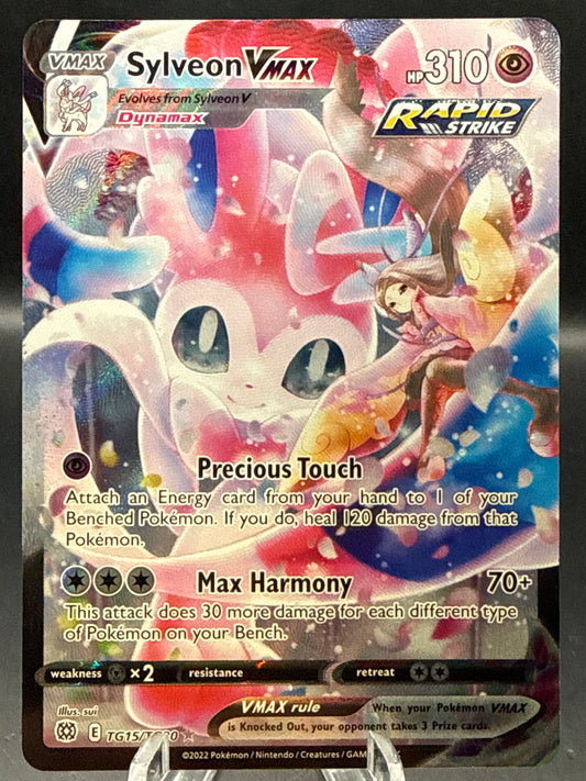 Pokémon TCG: 2022 Sylveon VMAX TG15/TG30 Brilliant Stars Trainer Gallery (Damaged)