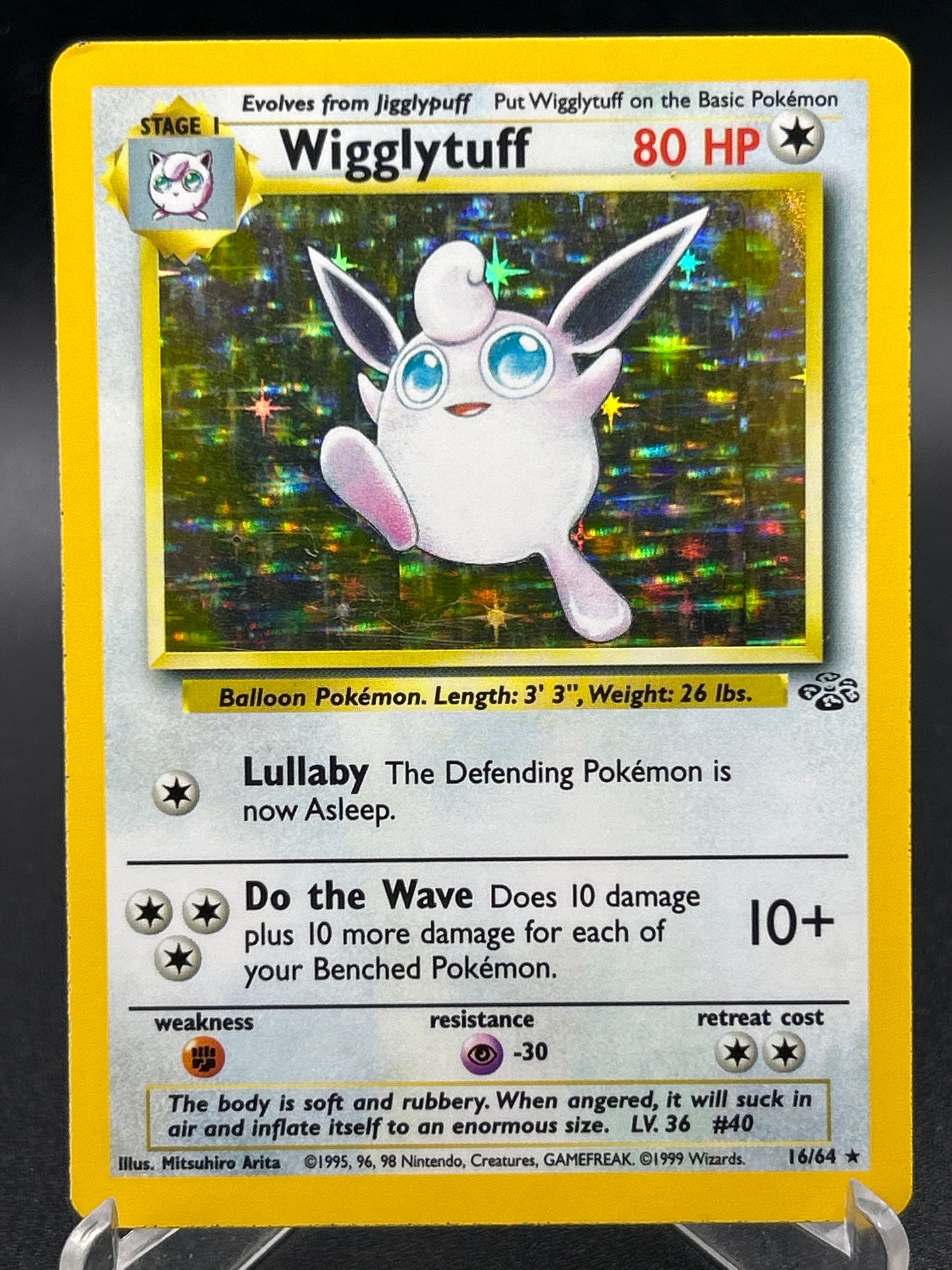 Pokémon TCG: 1999 Wigglytuff 16/64 Jungle Unlimited Holo