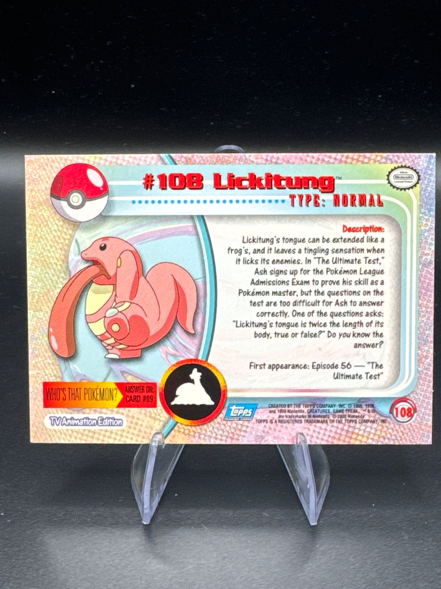 Pokémon TCG: Pokemon Card Topps Lickitung #108