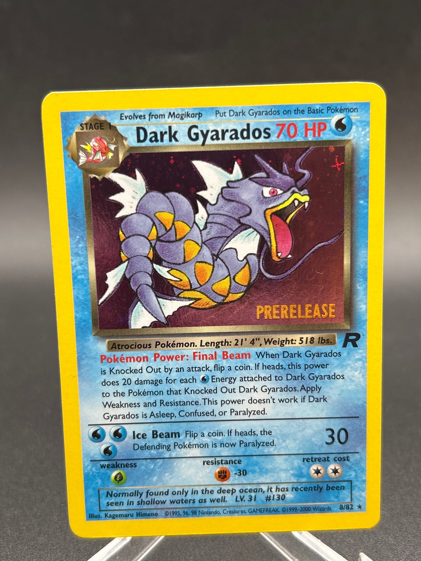 Pokémon TCG: 2000 Dark Gyarados (Prerelease) WoTC Promo