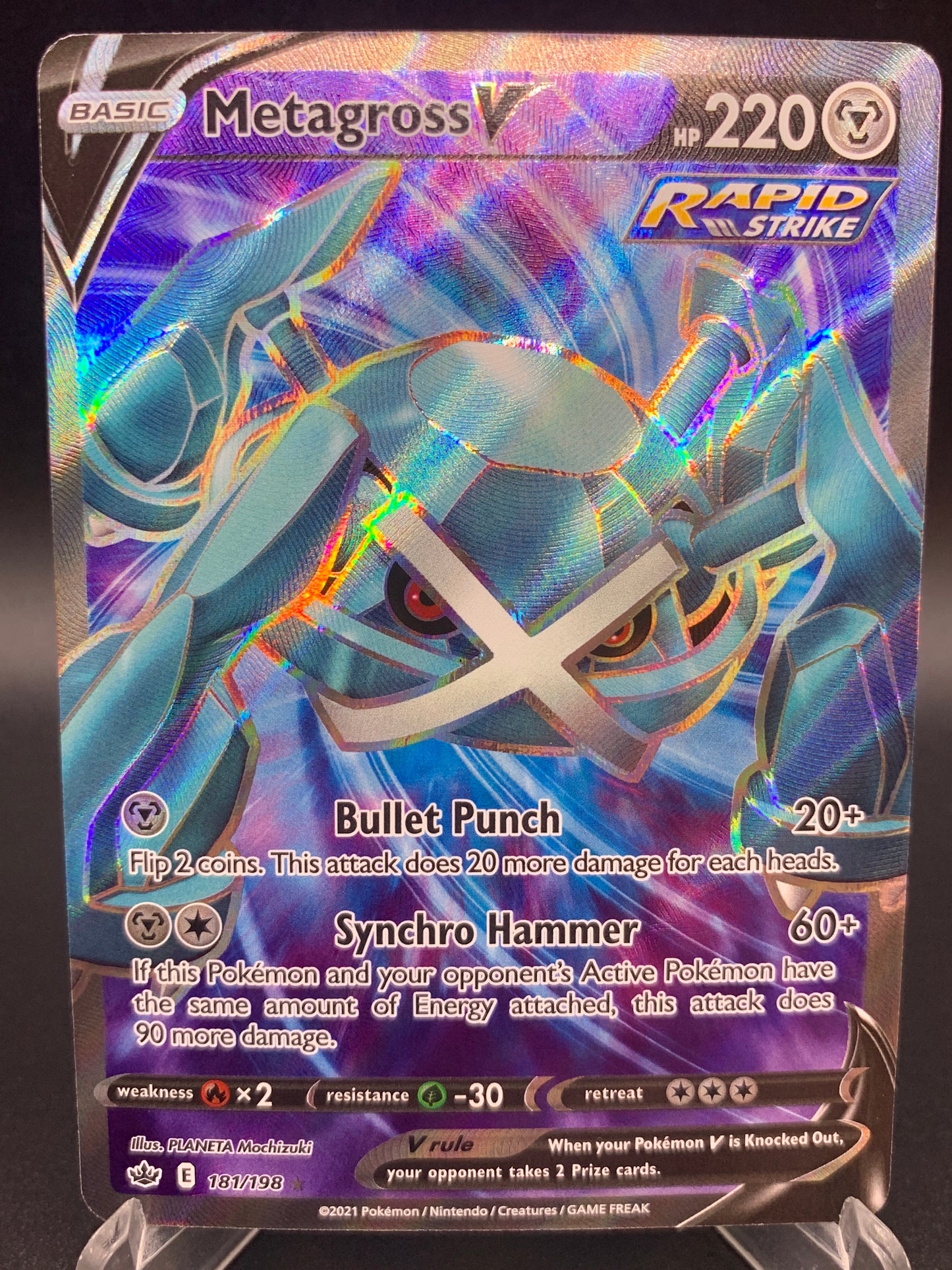 Pokémon TCG: 2021 Metagross V 181/198 SWSH: Chilling Reign