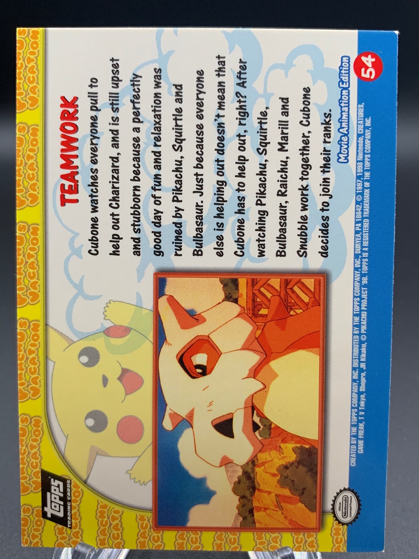 Pokémon TCG: Topps Pokémon Teamwork - #54 - Pikachu's Vacation Movie Animation Edition