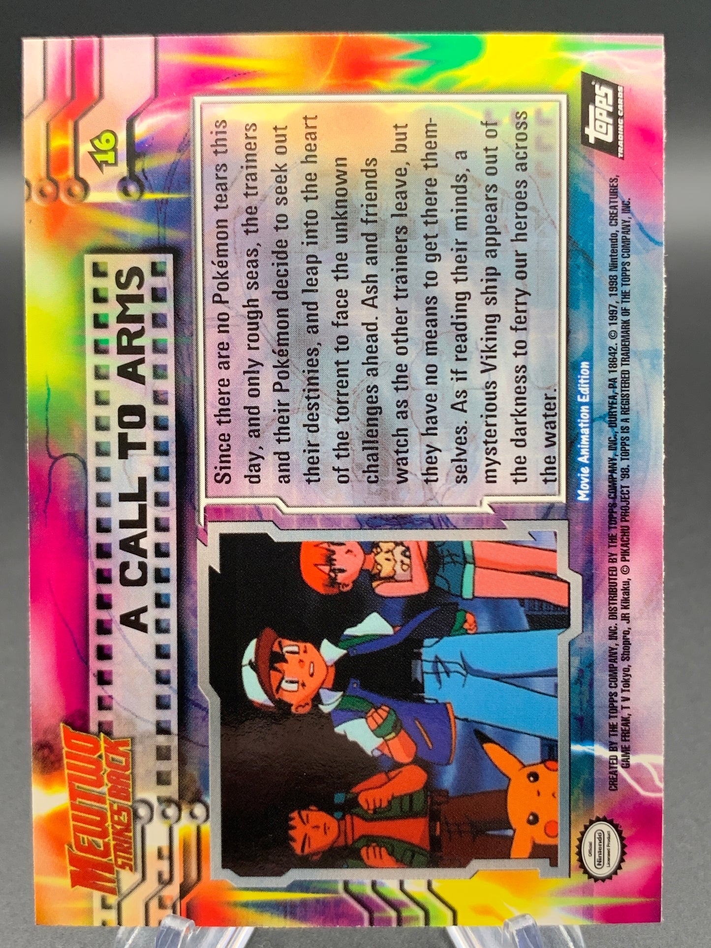 Pokémon TCG: Topps Pokémon A Call to Arms - #16 - Mewtwo Strikes Back Movie Animation Edition