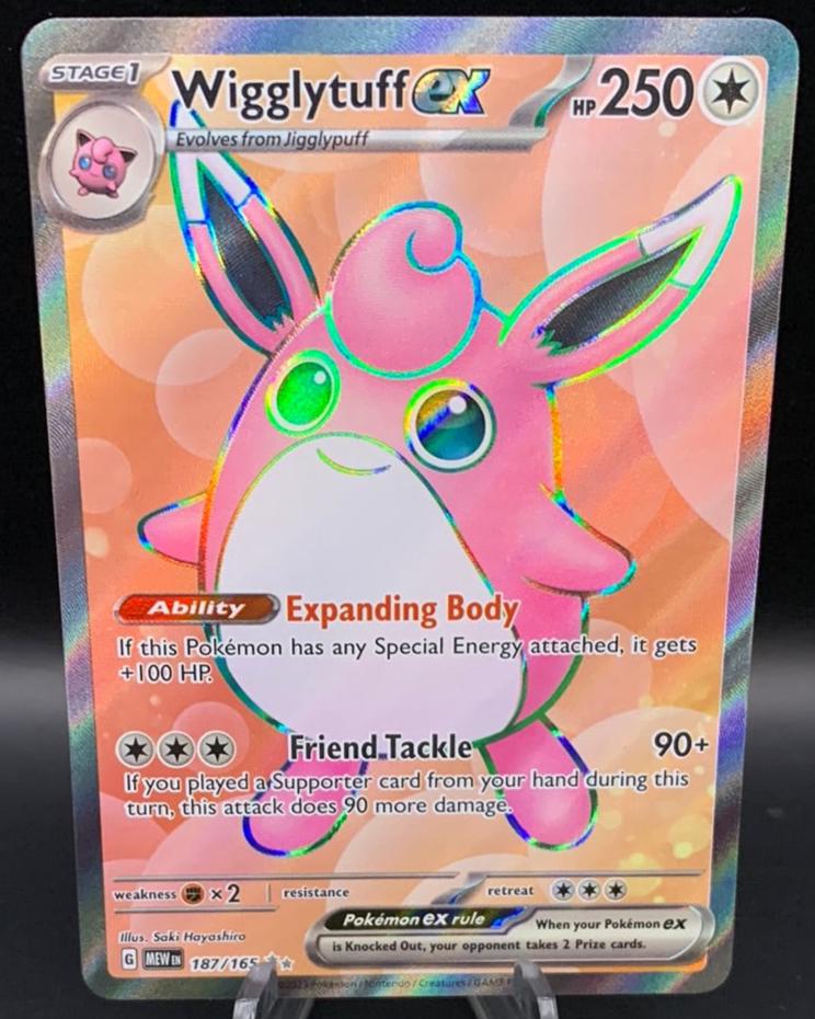 Pokemon TCG: 2023 Wigglytuff ex 187/165 Scarlet & Violet 151