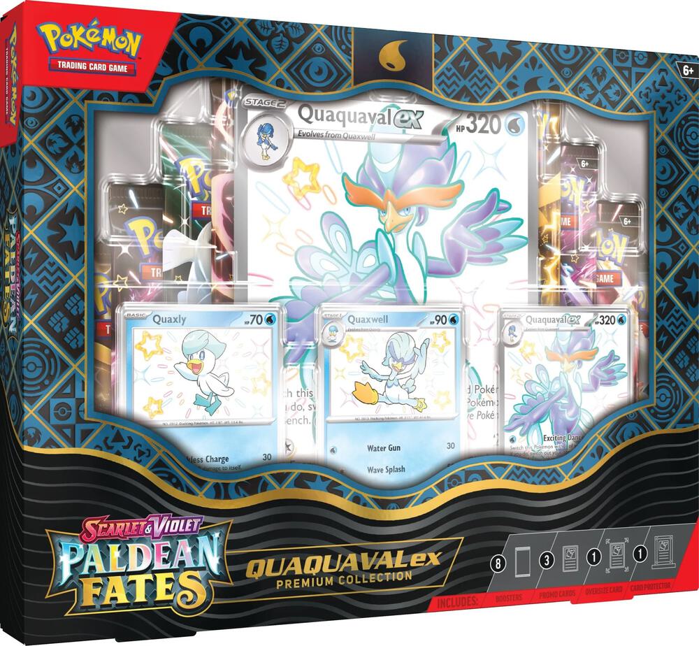 Pokémon TCG: Scarlet & Violet - Paldean Fates - Premium Collection Box (Quaquaval ex)