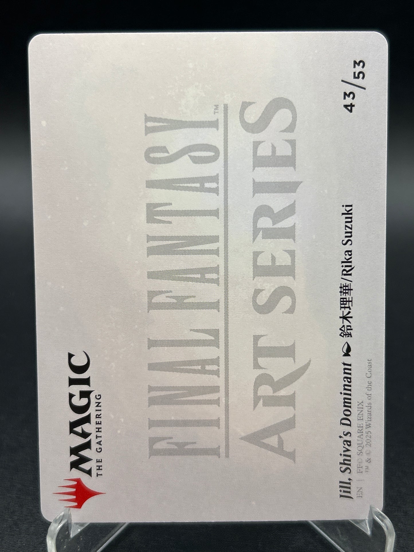 MTG TCG: Jill, Shiva's Dominant Art Card (Gold-Stamped Signature) 43/53 ASFIN: Art Series FINAL FANTASY