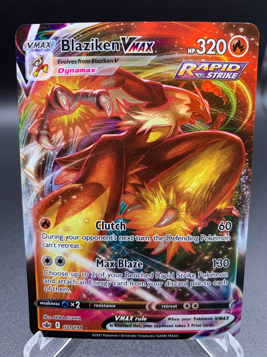 Pokémon TCG: 2021 Blaziken VMAX 021/198 SWSH: Chilling Reign