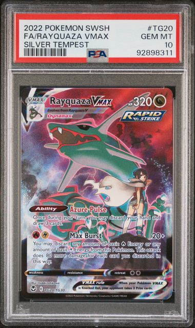 PSA 10 Pokémon TCG: 2022 Rayquaza VMAX TG20 SWSH Silver Tempest