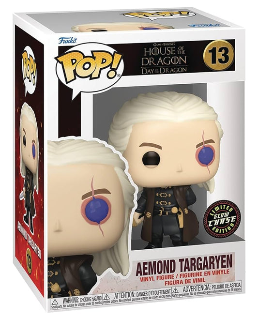 Funko PoP! Game of Thrones: Aemond Targaryen (House of the Dragon: Day of the Dragon) 13 ( Glow Chase Limited Edition )