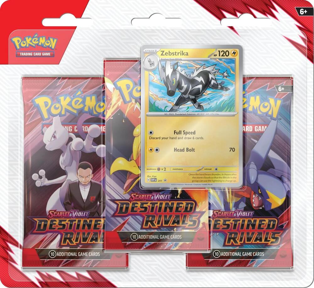 Pokémon TCG: Scarlet & Violet - Destined Rivals - 3 Pack Blister (Style May Vary)