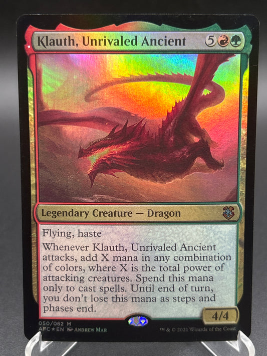 MTG TCG: Klauth, Unrivaled Ancient (Foil) M 050/062 AFC: Commander: Adventures in the Forgotten Realms