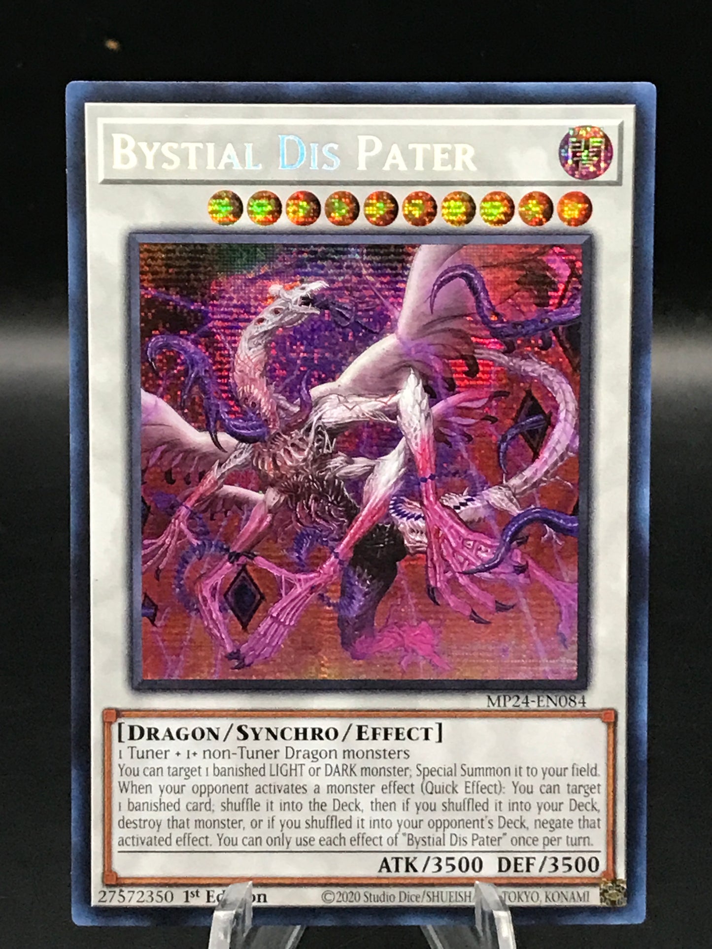 Yu-Gi-Oh! TCG: 1st Edition Bystial Dis Pater MP24-EN084 24th Anniversary Tin: Dueling Mirrors