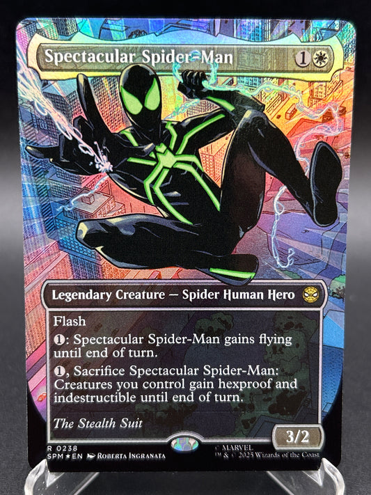 MTG TCG: Spectacular Spider-Man (Borderless)(Textured Foil) R 0238 SPM: Marvel's Spider-Man