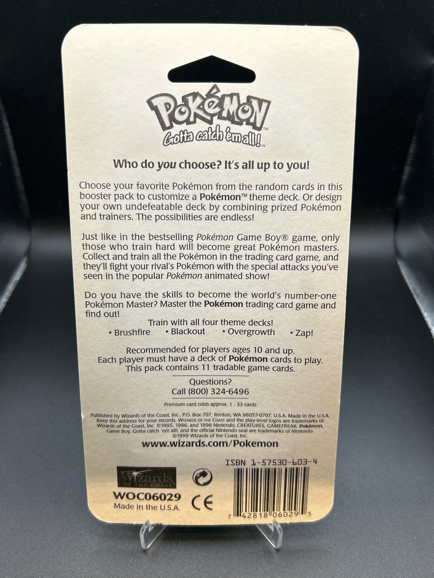 Pokémon TCG: Base Set - Blister Booster Pack WOTC Sealed - Charizard - Shadowless