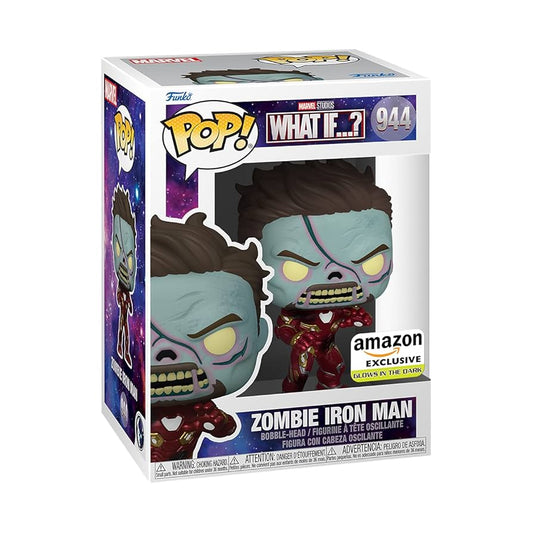 Funko PoP! Marvel: Zombie Iron-Man (What If...?) 944 (Amazon Exclusive Glow In the Dark)