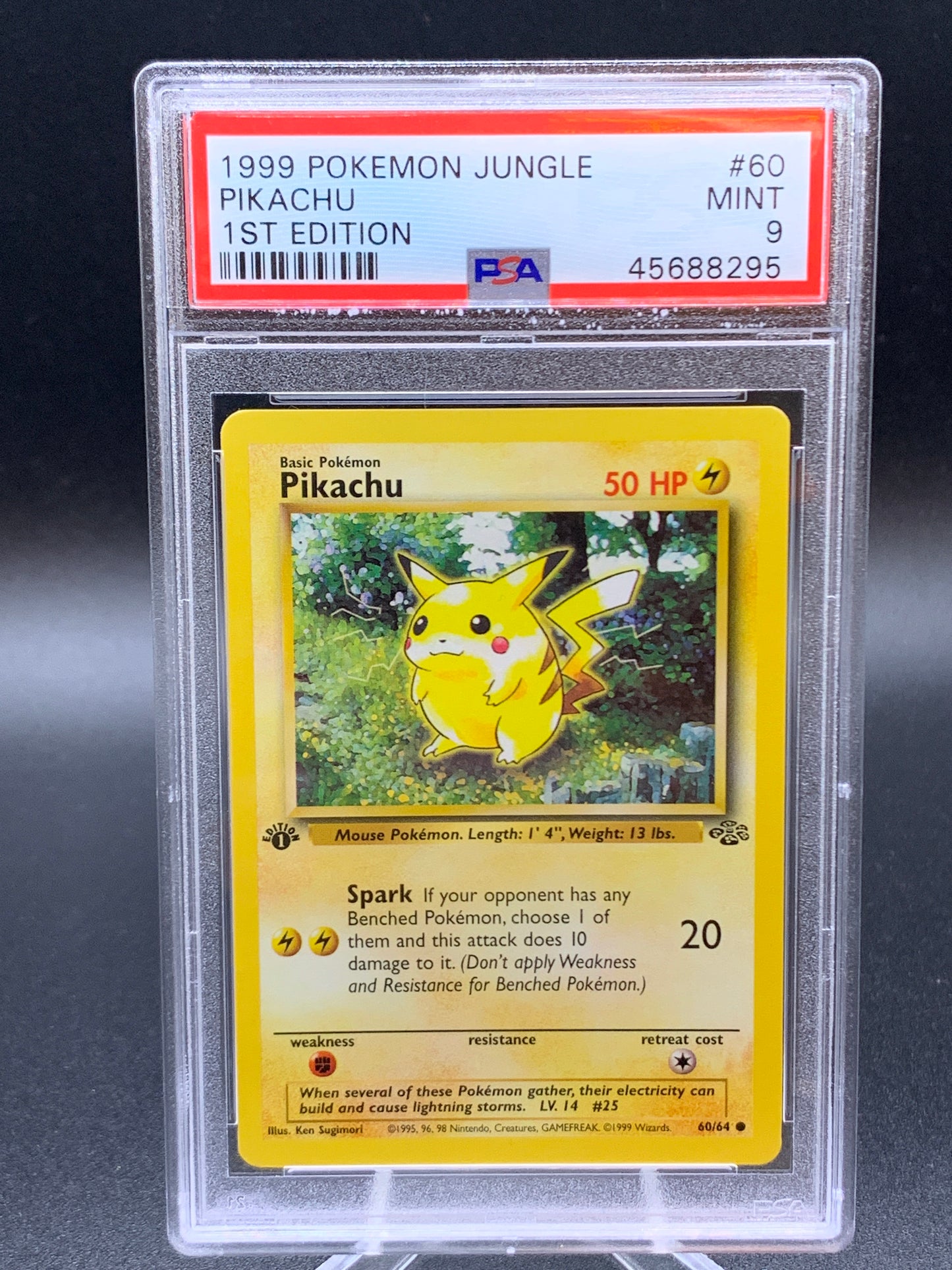 PSA 9 Pokémon TCG 1999 Pikachu 60/64 Jungle 1st Edition