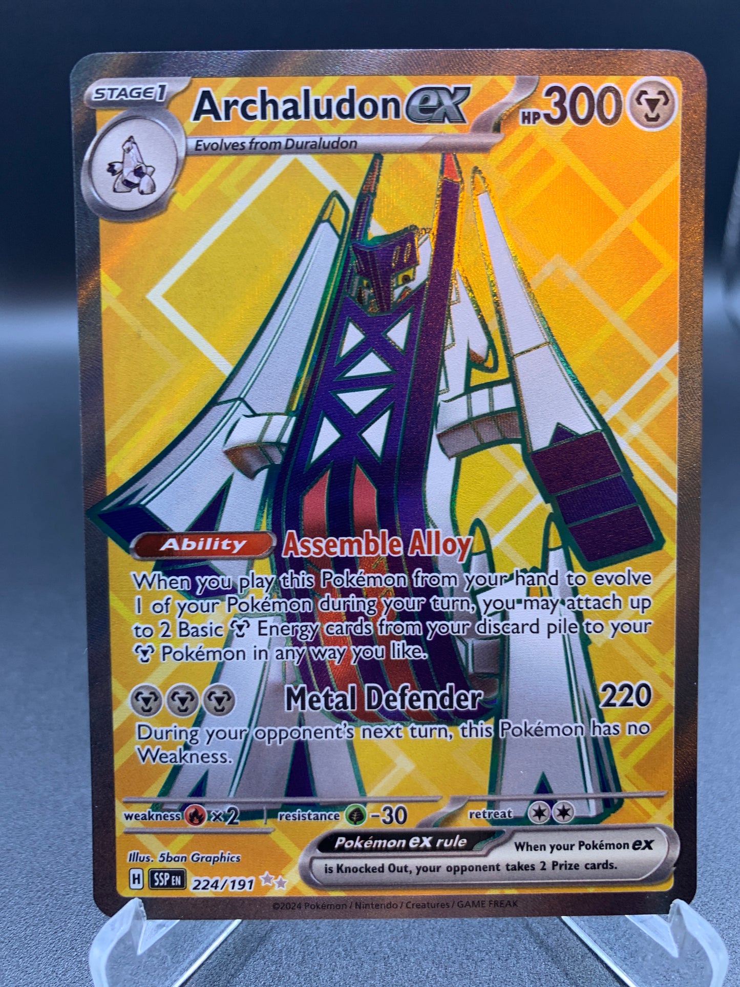 Pokémon TCG 2024 Archaludon ex - 224/191 - SV08 S&V: Surging Sparks