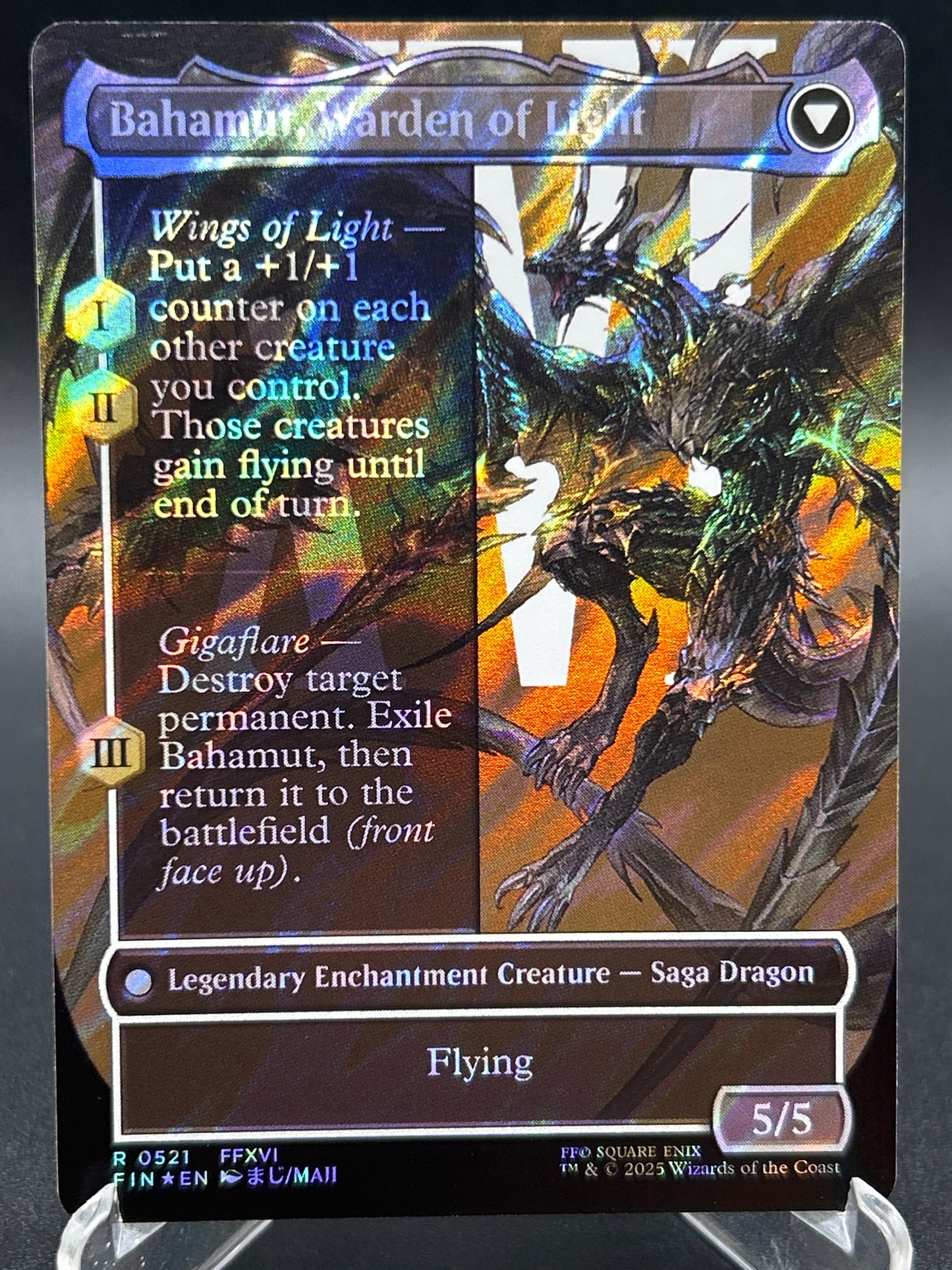 MTG TCG: Dion, Bahamut's Dominant (Borderless)(Surge Foil) R 0521 FIC: FINAL FANTASY