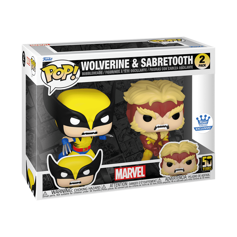 Funko PoP! Marvel: Wolverine & Sabertooth 2-Pack (Funko Exclusive)