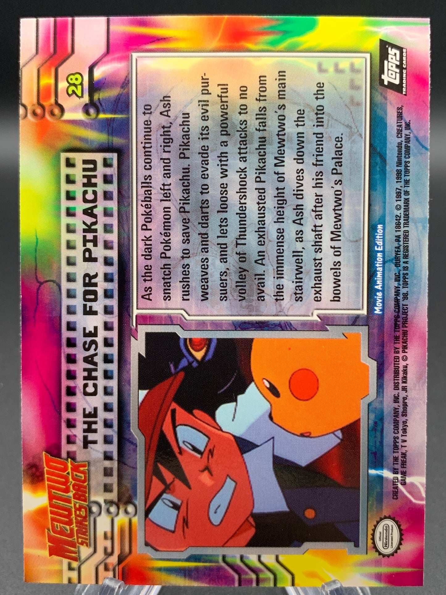 Pokémon TCG: Topps Pokémon The Chase For Pikachu - #28 - Mewtwo Strikes Back Movie Animation Edition