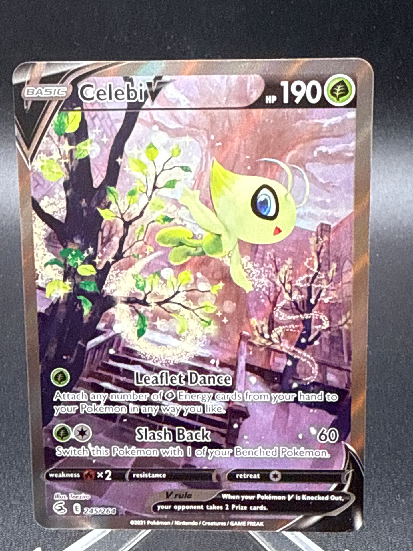 Pokémon TCG: 2021 Celebi V 245/264 SWSH: Fusion Strike