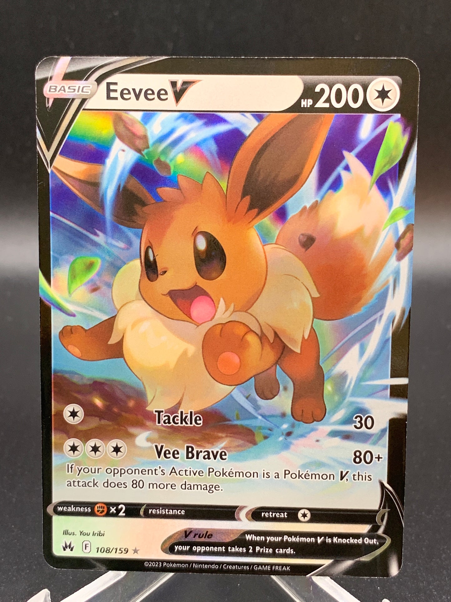 Pokémon TCG: 2023 Eevee V 108/159 SWSH: Crown Zenith