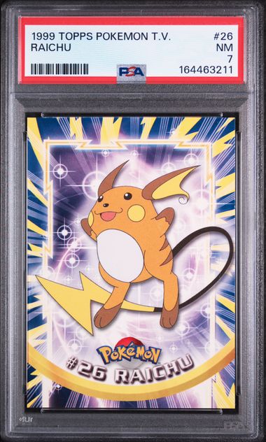 PSA 7 Pokemon Topps: 1999 Raichu #26 - Topps Pokémon T.V