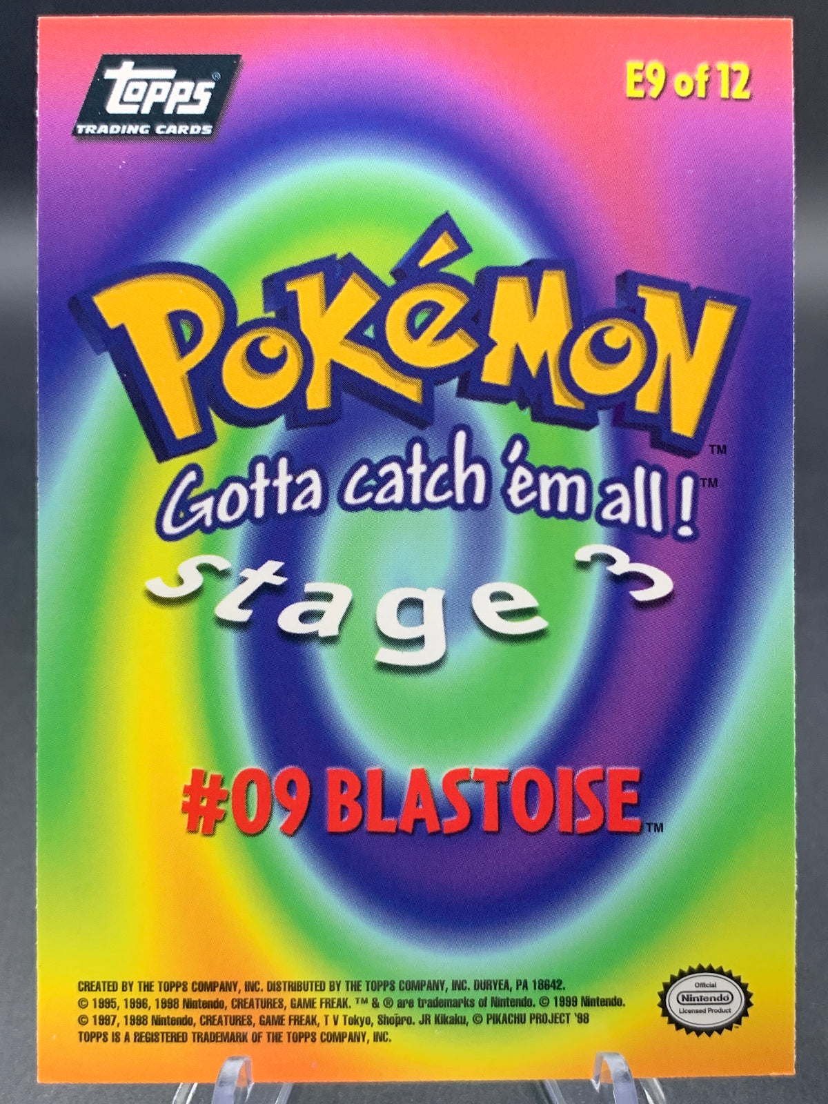 Pokémon: Blastoise - #09 - E9 of 12 - Topps Pokémon Stage 3