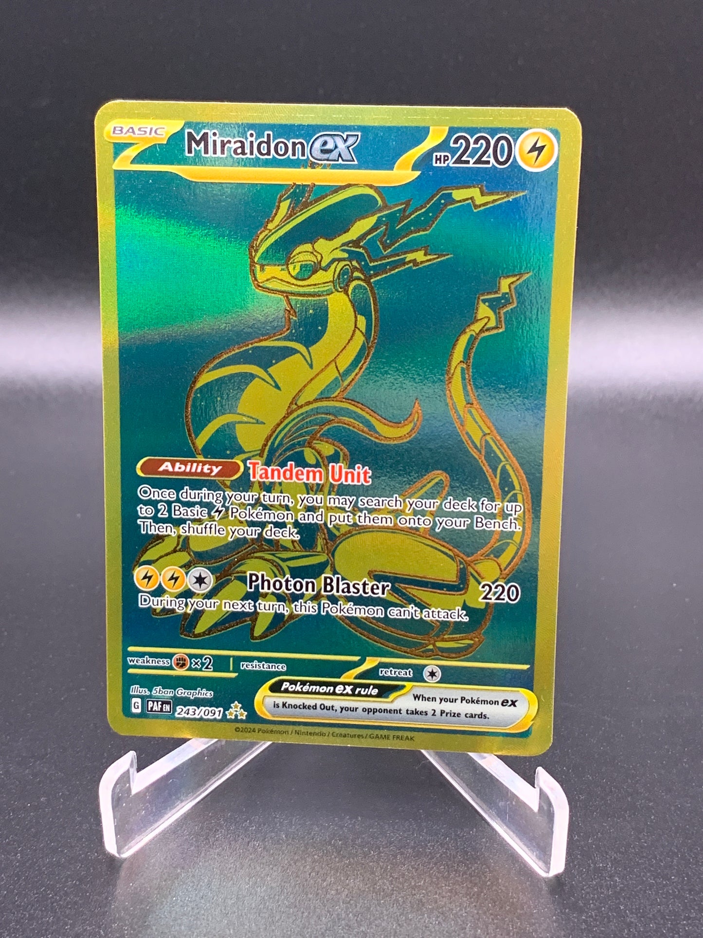 Pokémon TCG: 2024 Miraidon Ex 243/091 S&V Paldean Fates