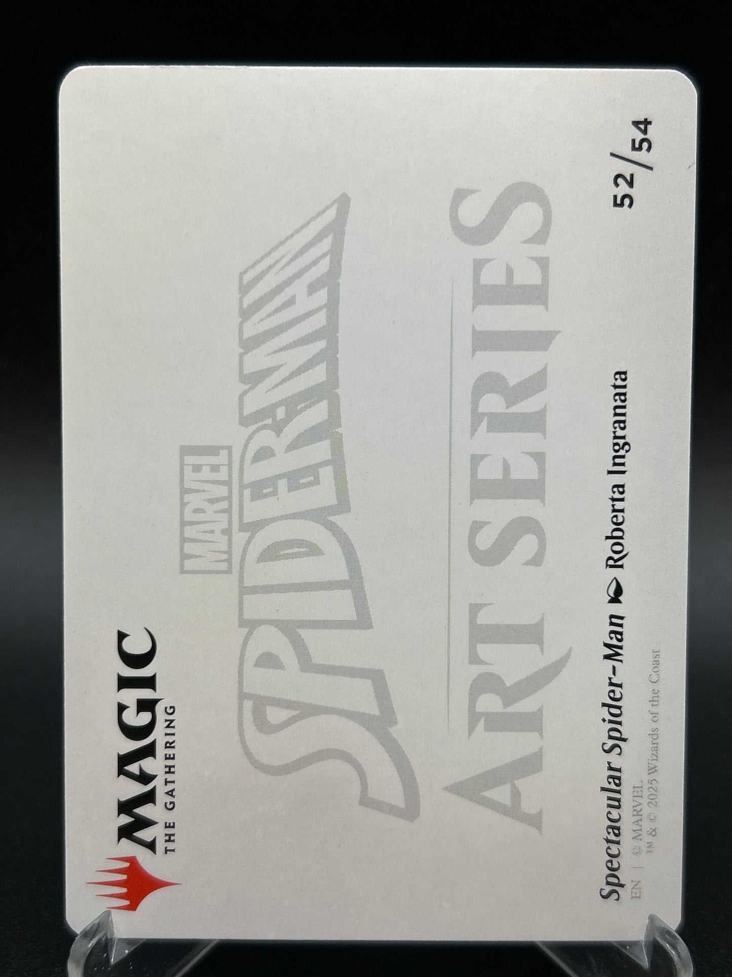 MTG TCG: Spectacular Spider-Man (Black) Art Card (Gold-Stamped Planeswalker Symbol) 52/54 AASPM: Art Series Marvel's Spider-Man