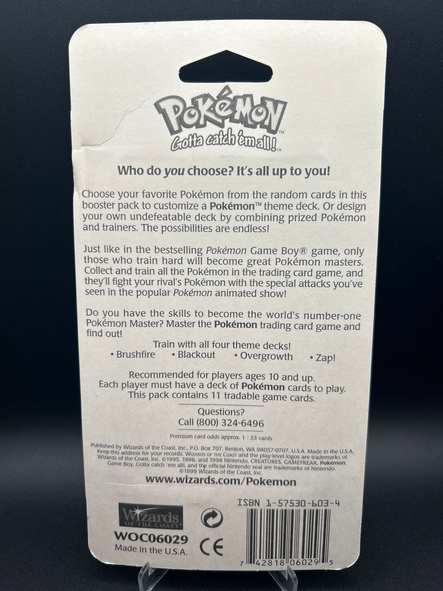 Pokémon TCG: Base Set - Blister Booster Pack WOTC Sealed - Venusaur- Shadowless - 34.11g