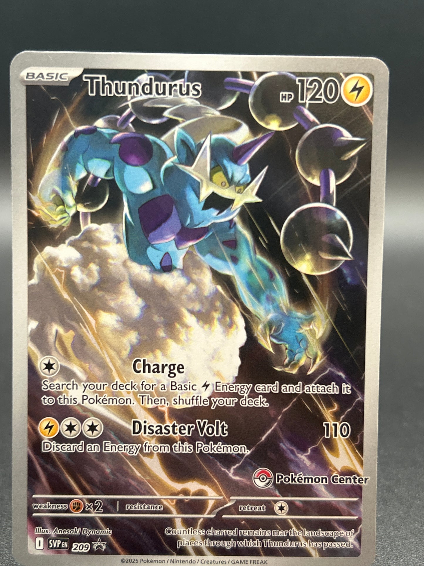 Pokémon TCG: 2025 Thundurus SVP 209 - Pokemon Center Stamped SV: Black Bolt