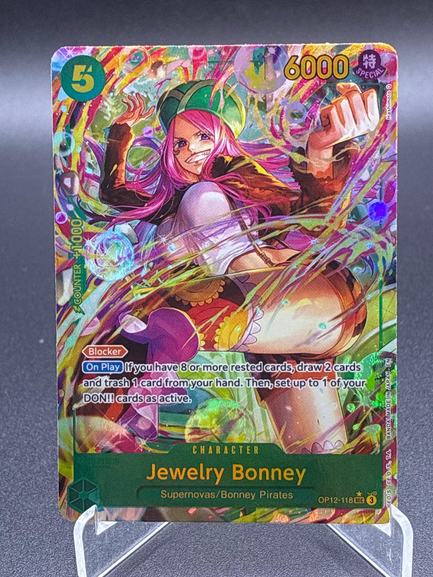 One Piece TCG: Jewelry Bonney OP12-118 SEC Legacy of the Master