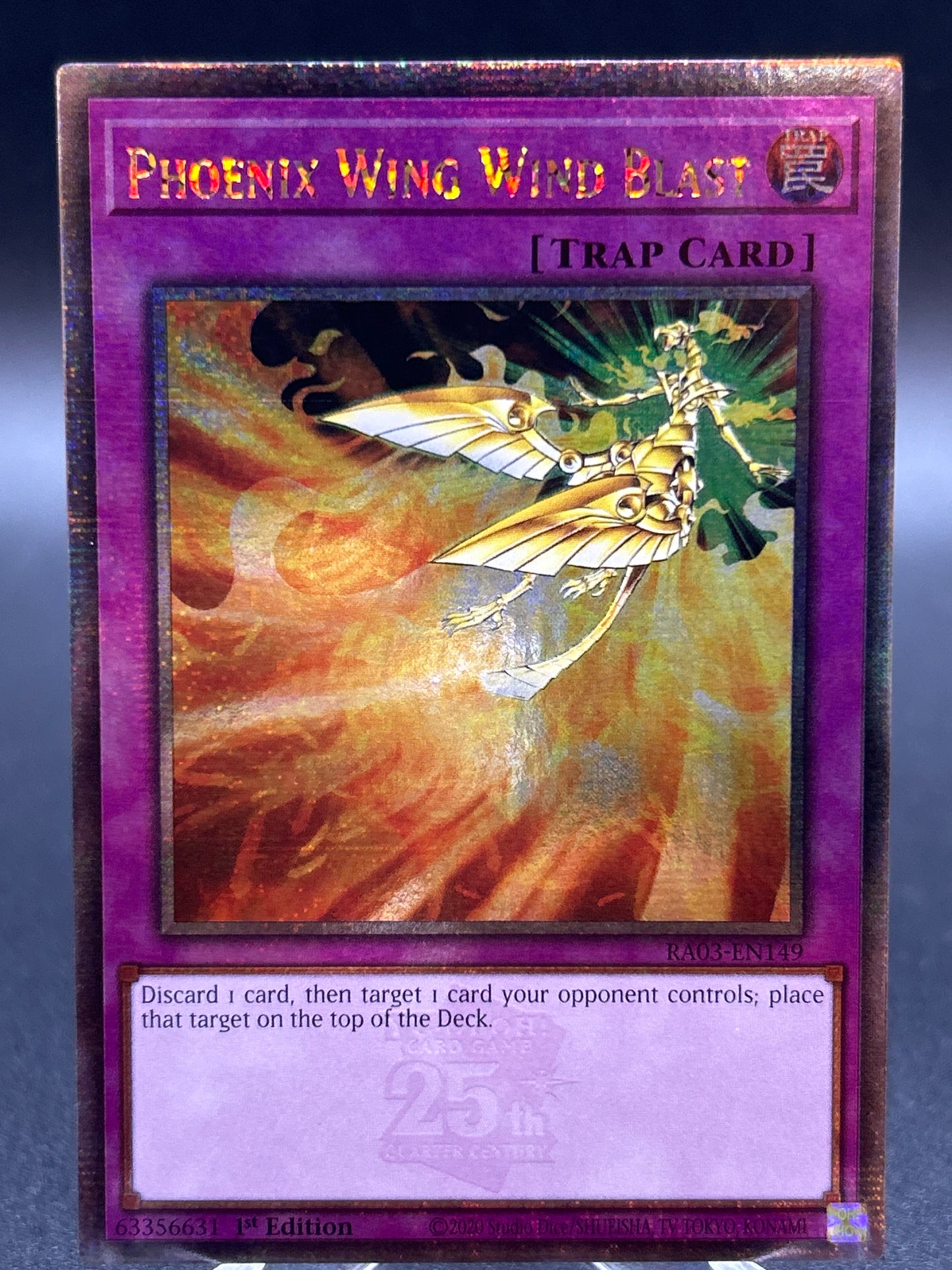 Yu-Gi-Oh! TCG: Phoenix Wing Wind Blast (Quarter Century Secret Rare) RA03-EN149 Quarter Century Bonanza