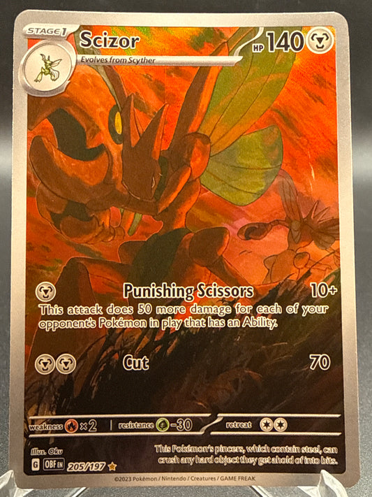 Pokémon TCG: 2023 Scizor 205/197 SV: Obsidian Flames