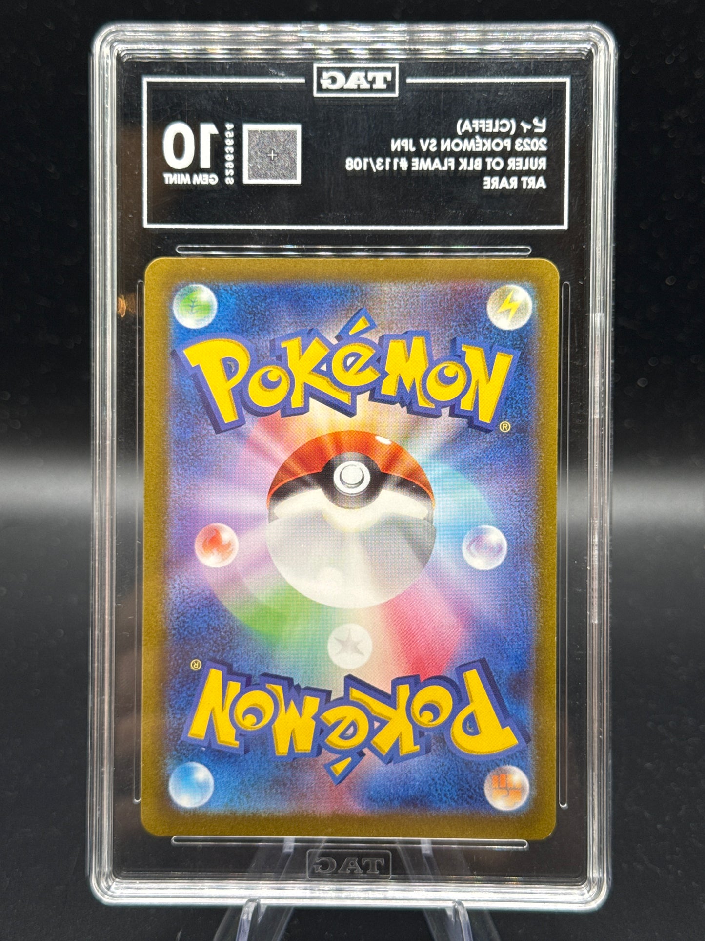 TAG 10 Pokémon TCG: 2023 Japanese Cleffa 113/108 Ruler of the Black Flame