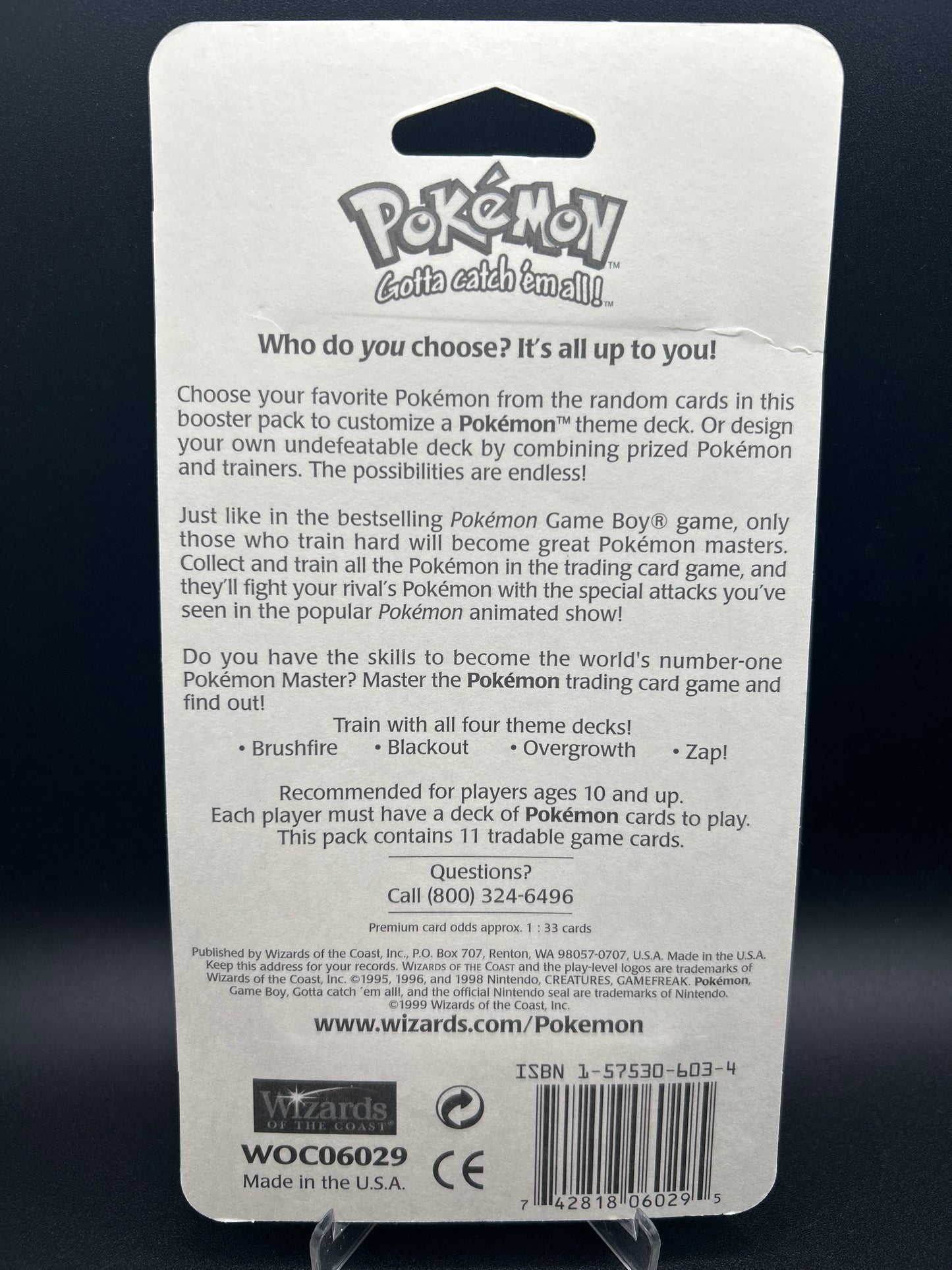 Pokémon TCG: Base Set - Blister Booster Pack WOTC Sealed - Blastoise - Shadowless - 34.33g