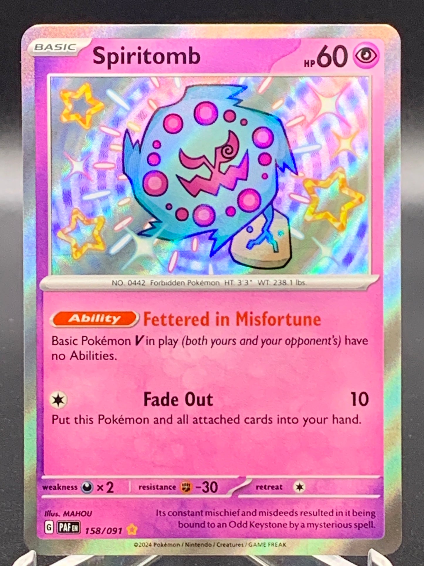 Pokemon TCG: 2024 Spiritomb 158/091 S&V Paldean Fates